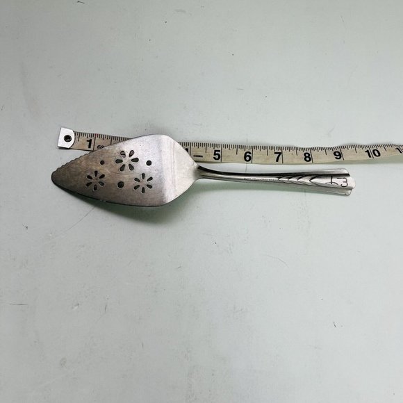 Vintage Ekco Eterna Concord Bridge Pie Cake Server Japan Stainless Daisy Slotted - Picture 2 of 6